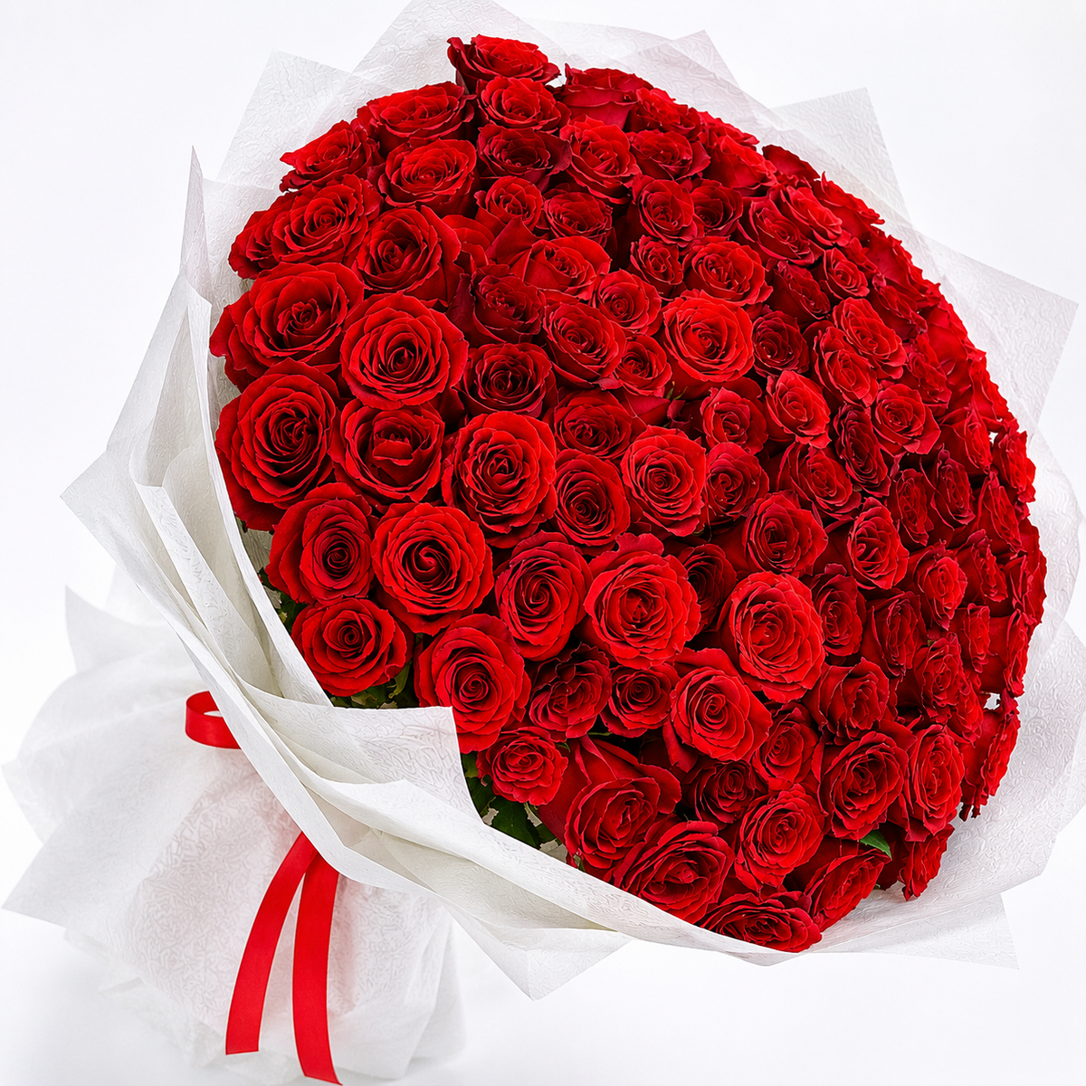100 Red Roses Anniversary Bouquet