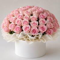 100 pink roses in a flower box | Same Day Flower Delivery Kuwait
