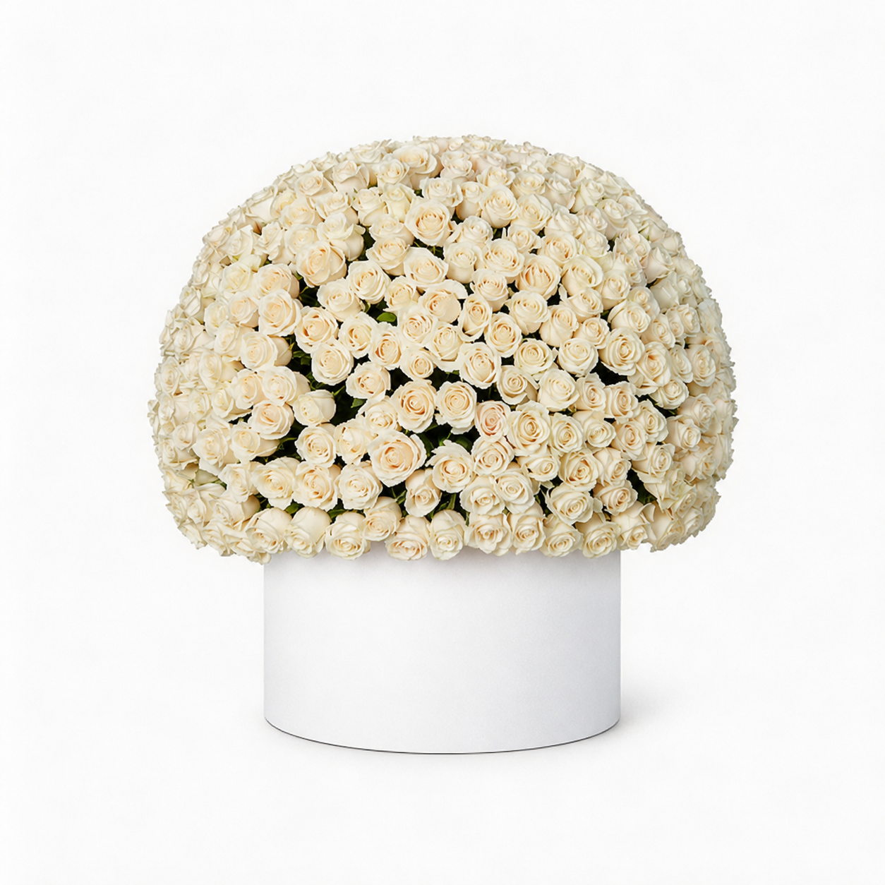 200 white roses flower box, the ultimate luxury flower delivery in Kuwait for anniversaries and every occasion.