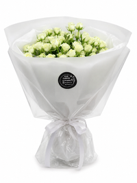10 white baby roses bouquet, the perfect flower delivery in Kuwait for birthdays, anniversaries, and every occasion