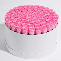 60 Pink Roses Flower Box with premium pink roses in a luxury white flower box. Same-day roses and flowers delivery Kuwait.