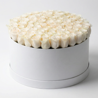 Order the 60 White Roses Flower Box from Flowers in Kuwait. Premium white roses in a luxury white round box with same-day delivery across Kuwait.