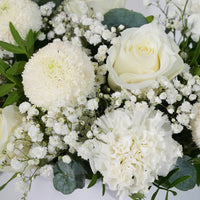 Petite Ivory Floral Hatbox Gift Set with Heart Cake & Balloon
