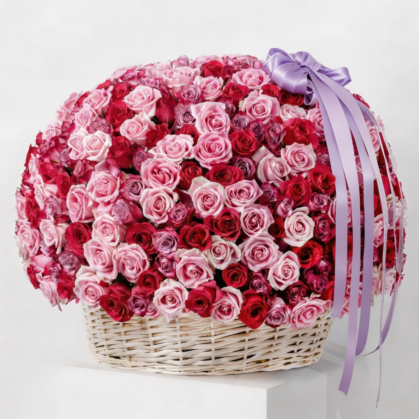 Mixed Rose Flower Basket