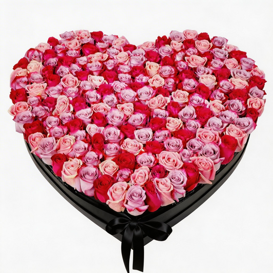 Blush Heart XL Pink Rose Arrangement Gift Box