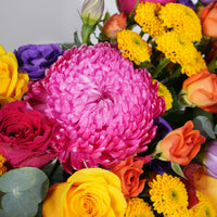 Birthday Vibrant Floral Hatbox Arrangement