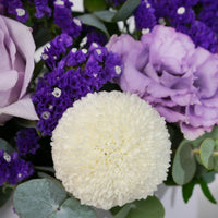 Elegant Lilac Floral Hatbox Arrangement