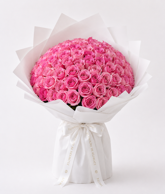 Luxury 50 Pink Roses Bouquet
