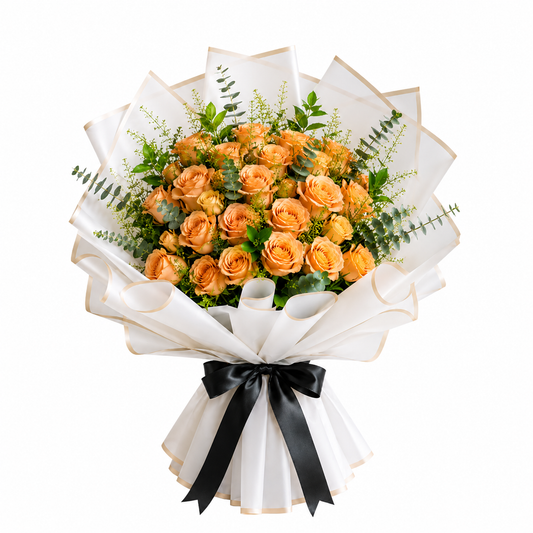 20 Stems Orange Baby Rose Bouquet