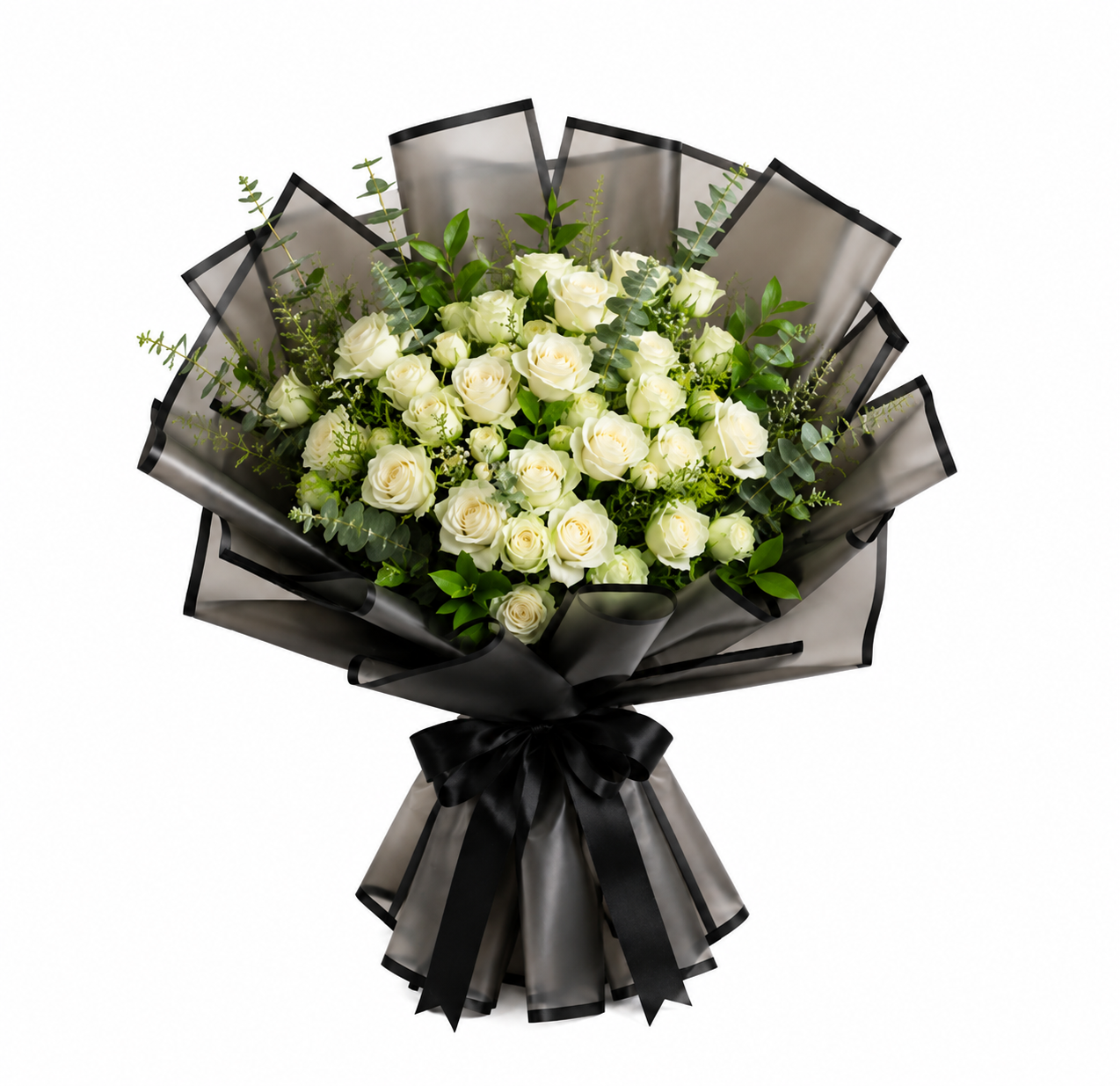 Luxury White Baby Rose Bouquet - 20 Stems