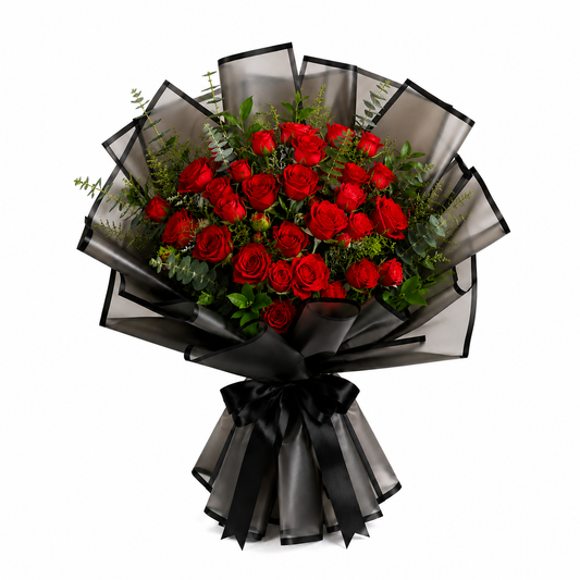 Luxury Red Baby Rose Bouquet – 20 Stems
