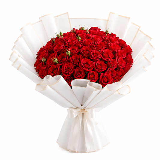 Luxury Red Baby Roses Bouquet – 30 & 40 Stems