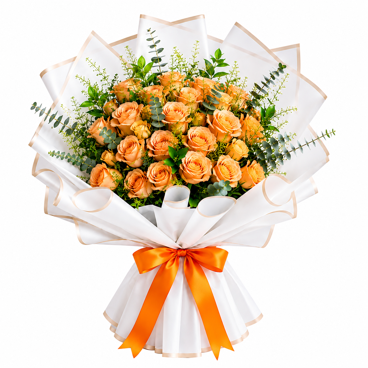 20 Stems Peach Baby Roses Bouquet