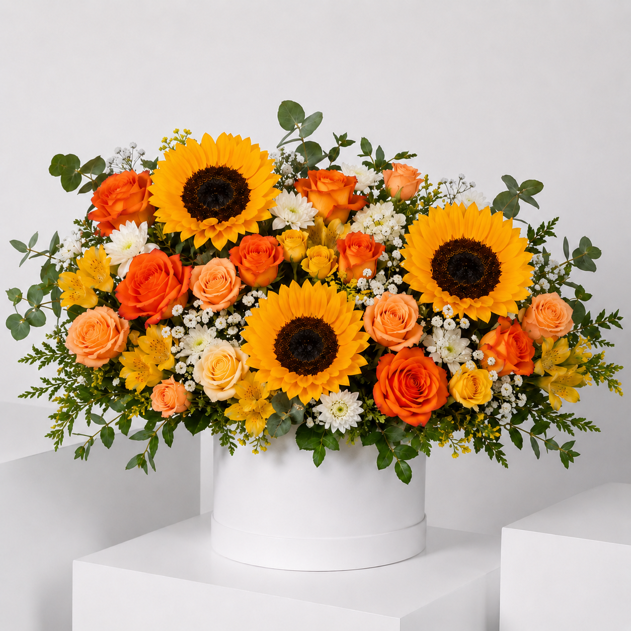 Golden Sunflower Delight Flower Box