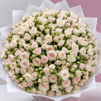 Peach Whisper Baby Roses Bouquet