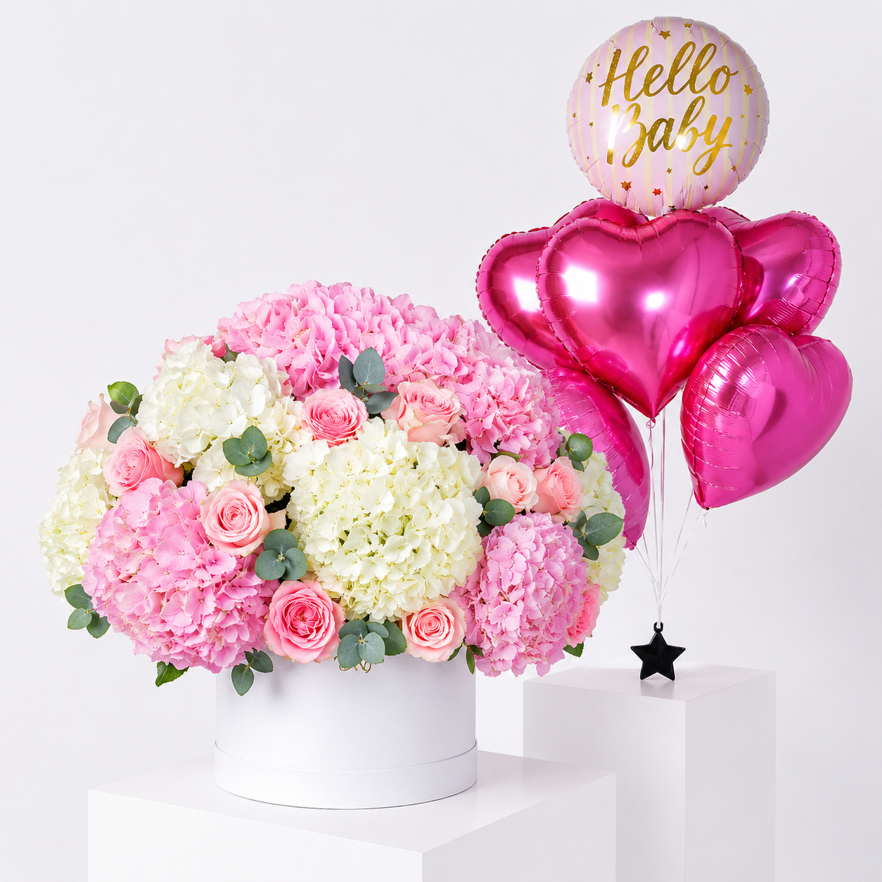 Luxurious Baby Girl Floral Arrangement Hydrangea