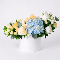 Elegant Blue Hydrangea Mixed Arrangement