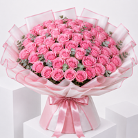 Luxurious Pink Roses Bouquet (50 & 75 Stems)