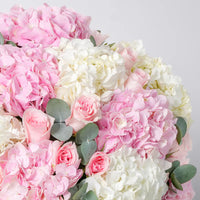 Baby Heavenly Pinks Floral Hatbox Gift Set with Teddy Bear & Balloons