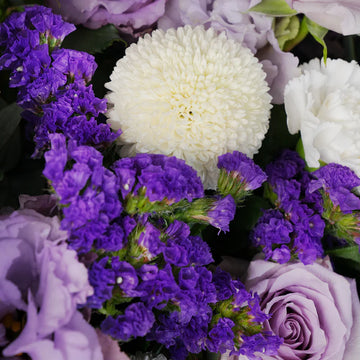Petite Lilac Floral Hatbox with Balloons