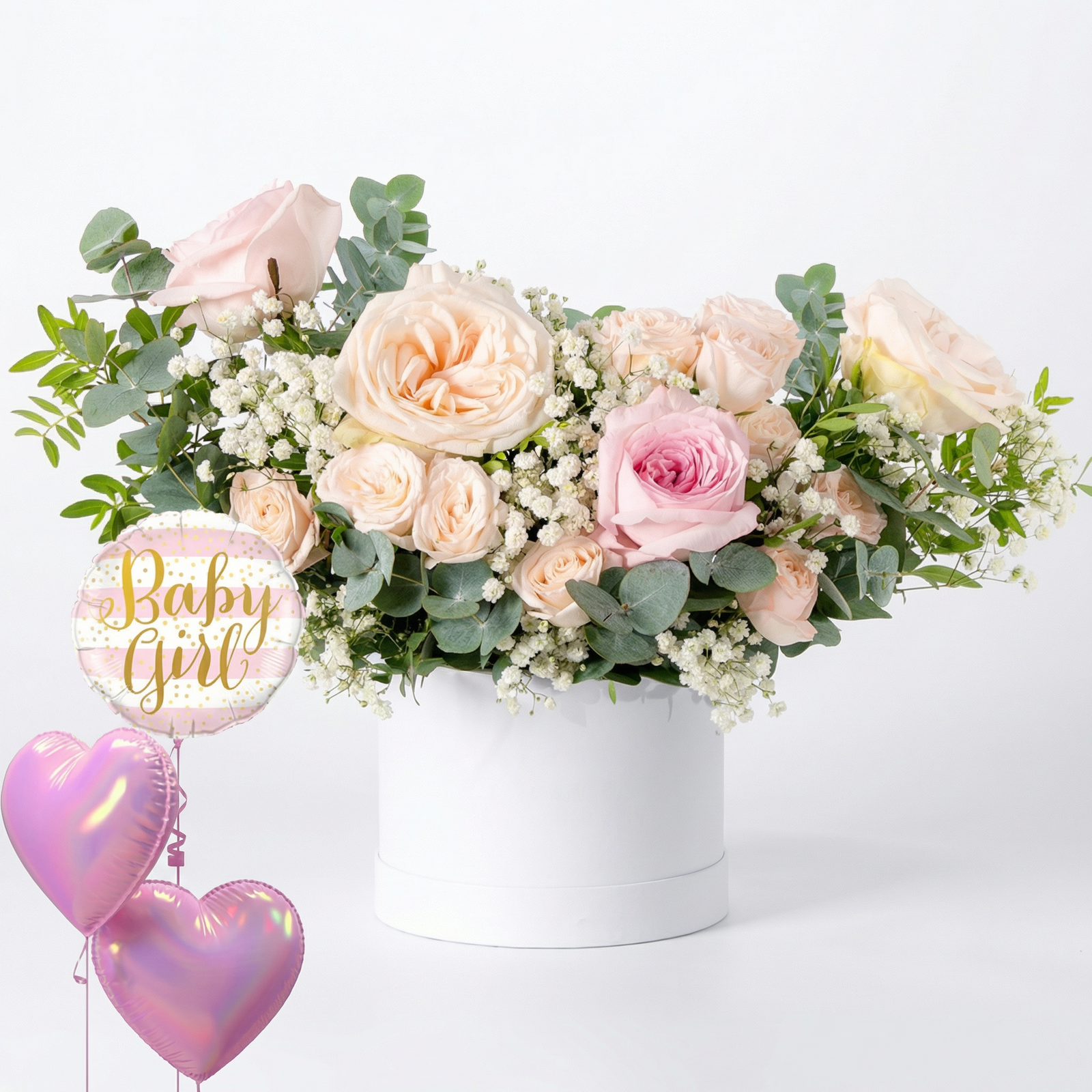 Baby Petite Pastel Floral Gift Set with Balloons