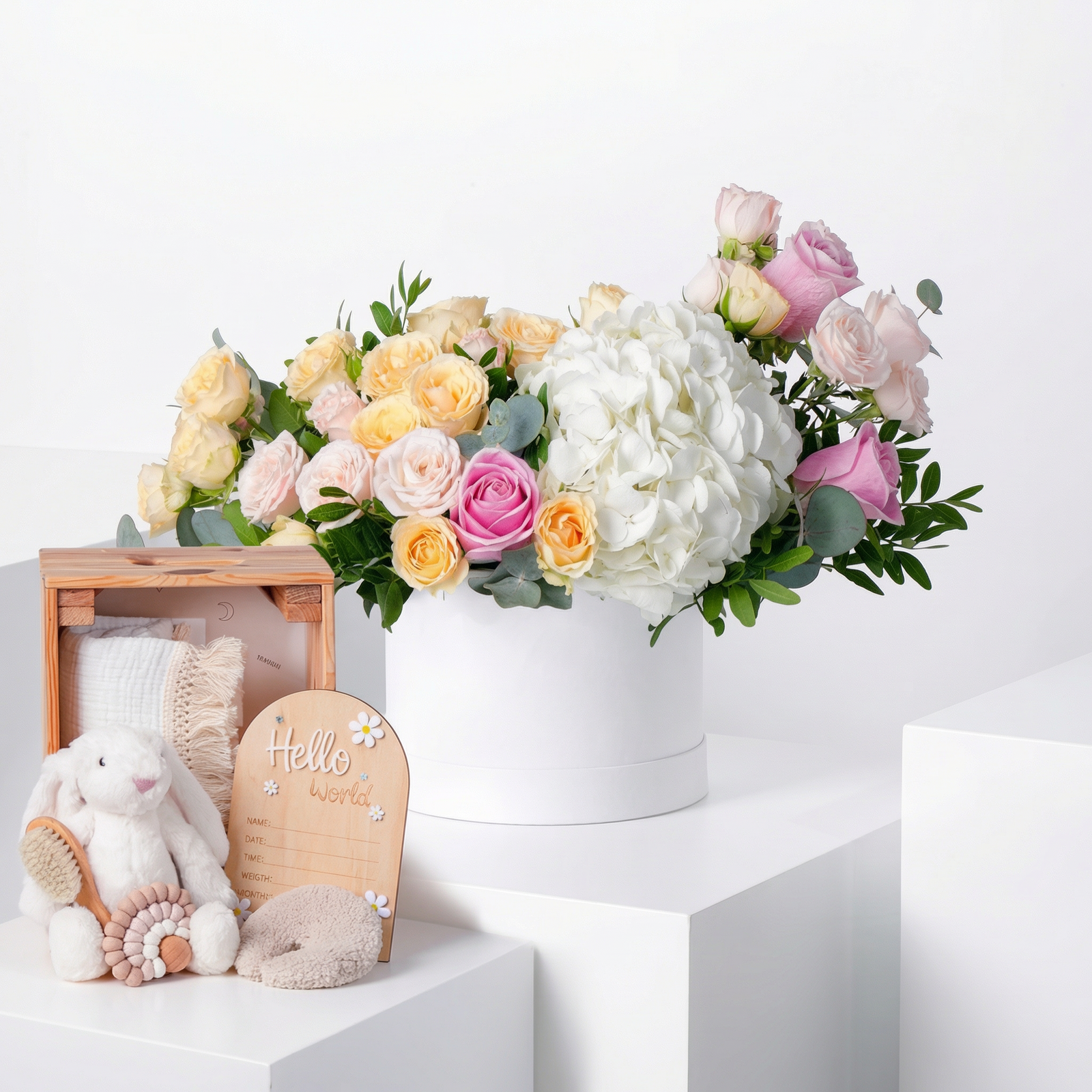 Petite Baby Florence White Floral Gift Hamper