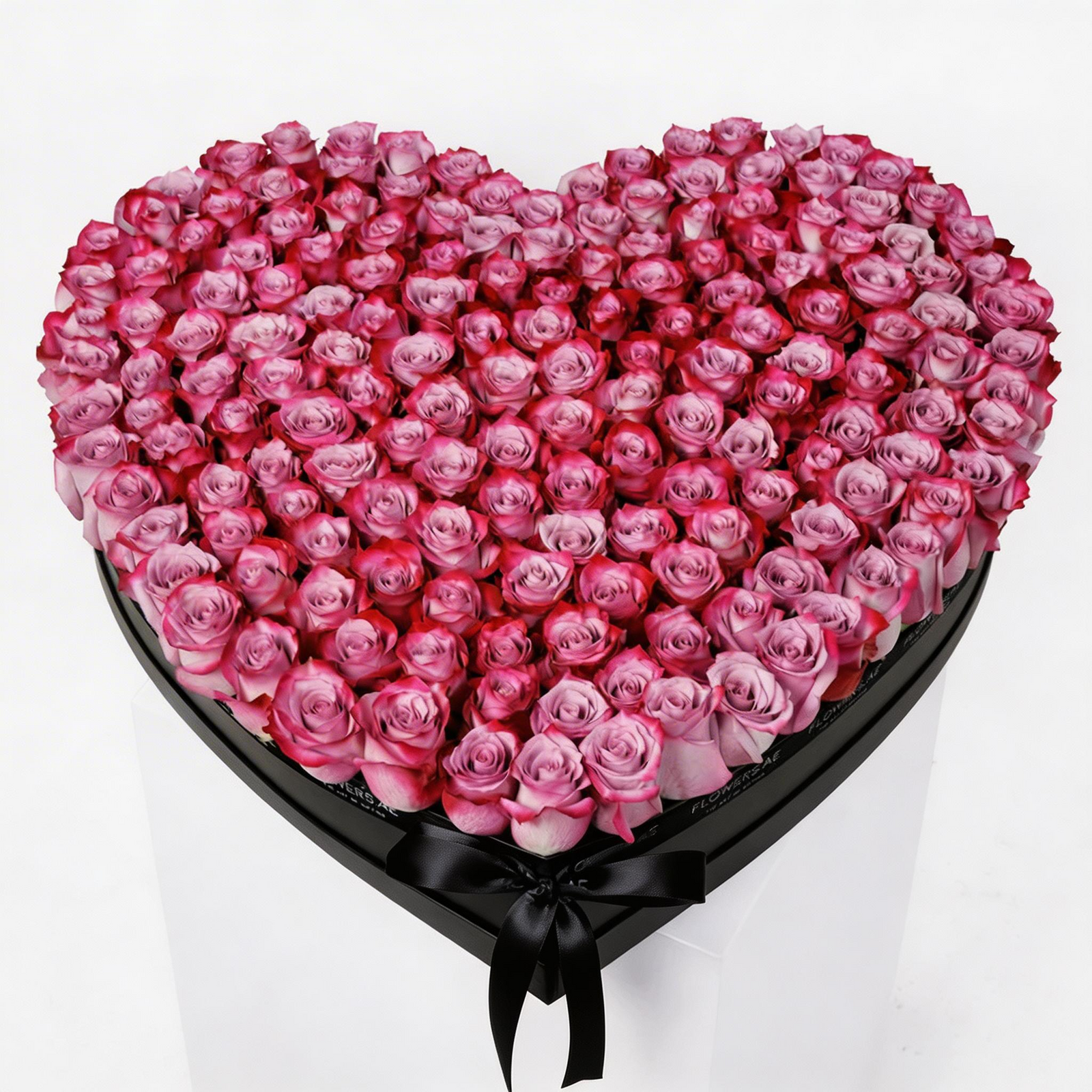 Royal Purple Rose Heart Box – XL Floral Arrangement (180 Roses)