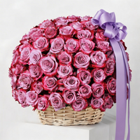 Elegant Basket Arrangement with Roses