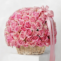 Elegant Basket Arrangement with Roses