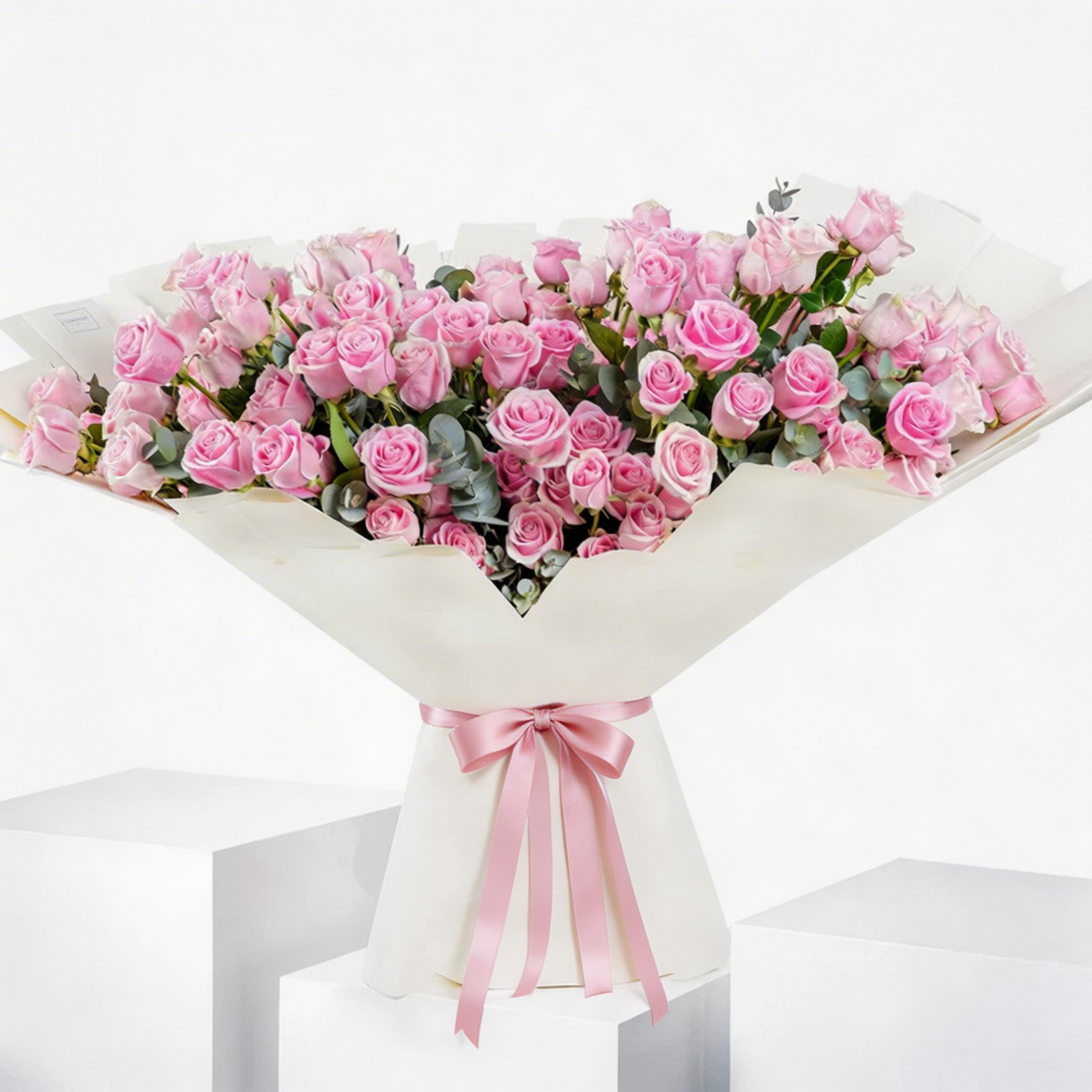 200 Long-Stem Pink Roses Luxury Bouquet