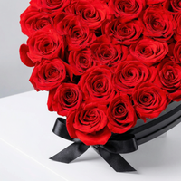 Luxury Red Rose Heart Box Arrangement – 20 to 25 Stems