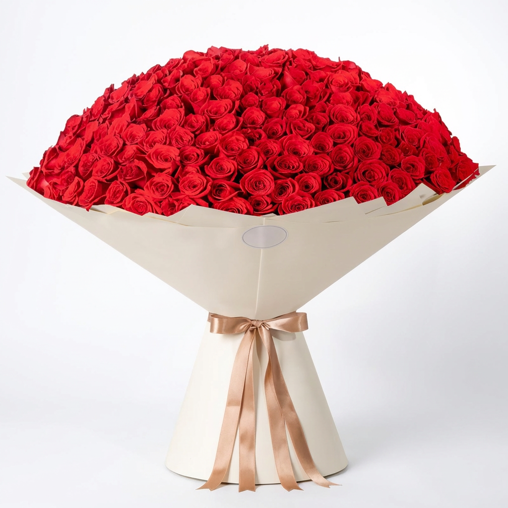 365 Long-Stem Red Roses Luxury Bouquet – Premium Romantic Flower Arrangement
