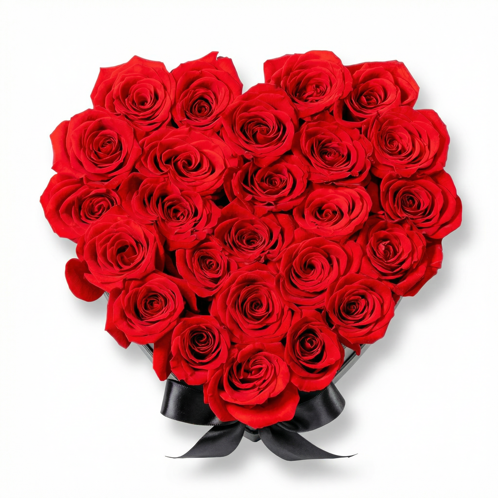 Luxury Red Rose Heart Box Arrangement – 20 to 25 Stems
