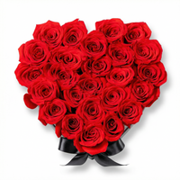Luxury Red Rose Heart Box Arrangement – 20 to 25 Stems