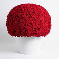 Grand 999 Red Roses Luxe Hatbox Arrangement