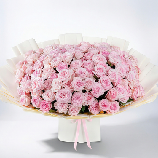 Blush Elegance Grand Floral Arrangement – 100 Stems