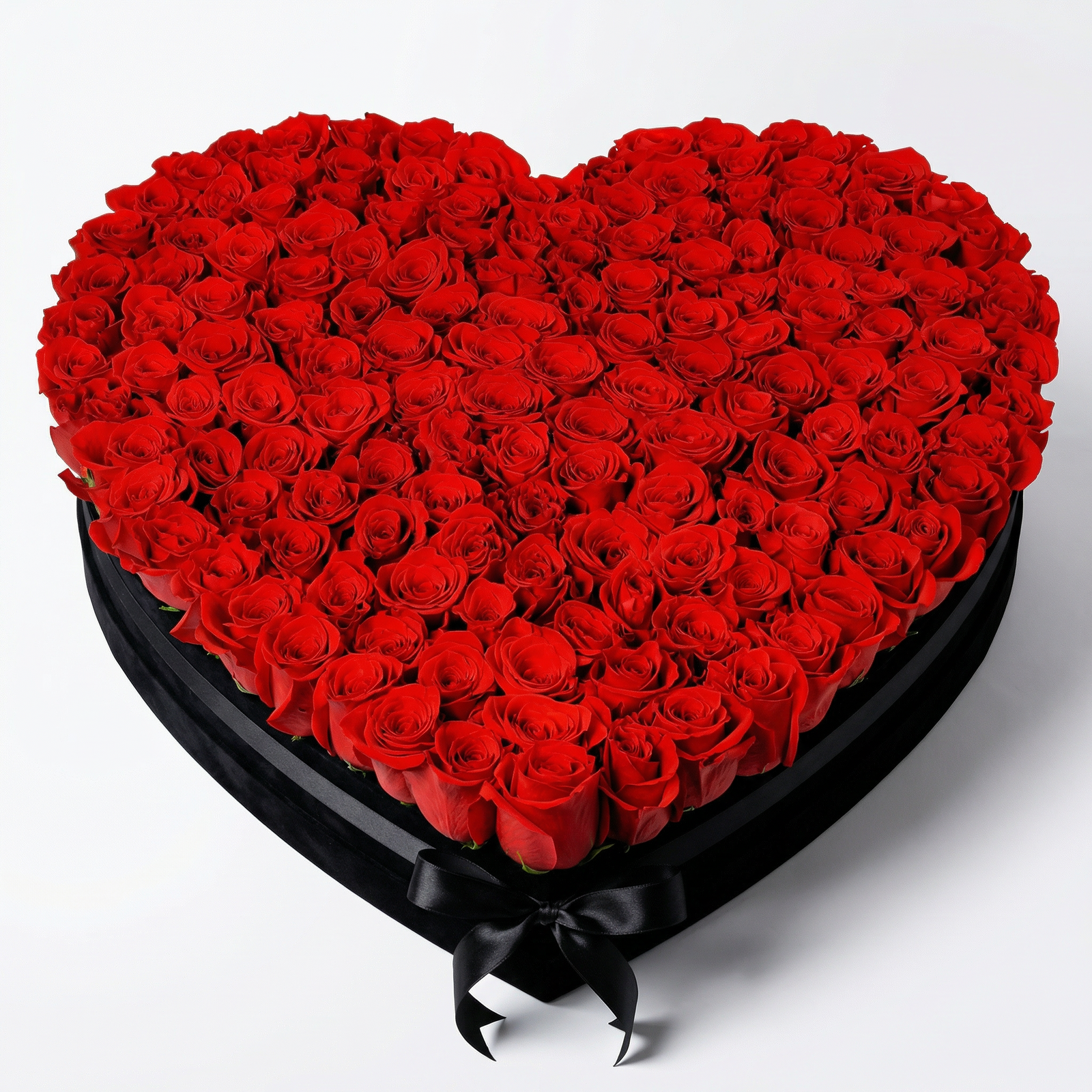 XL Red Rose Heart Box – 180 Roses Luxury Floral Arrangement (60 cm)