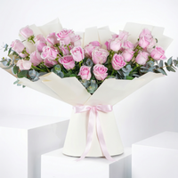 Blush Elegance – 50 Long-Stem Pink Rose Bouquet