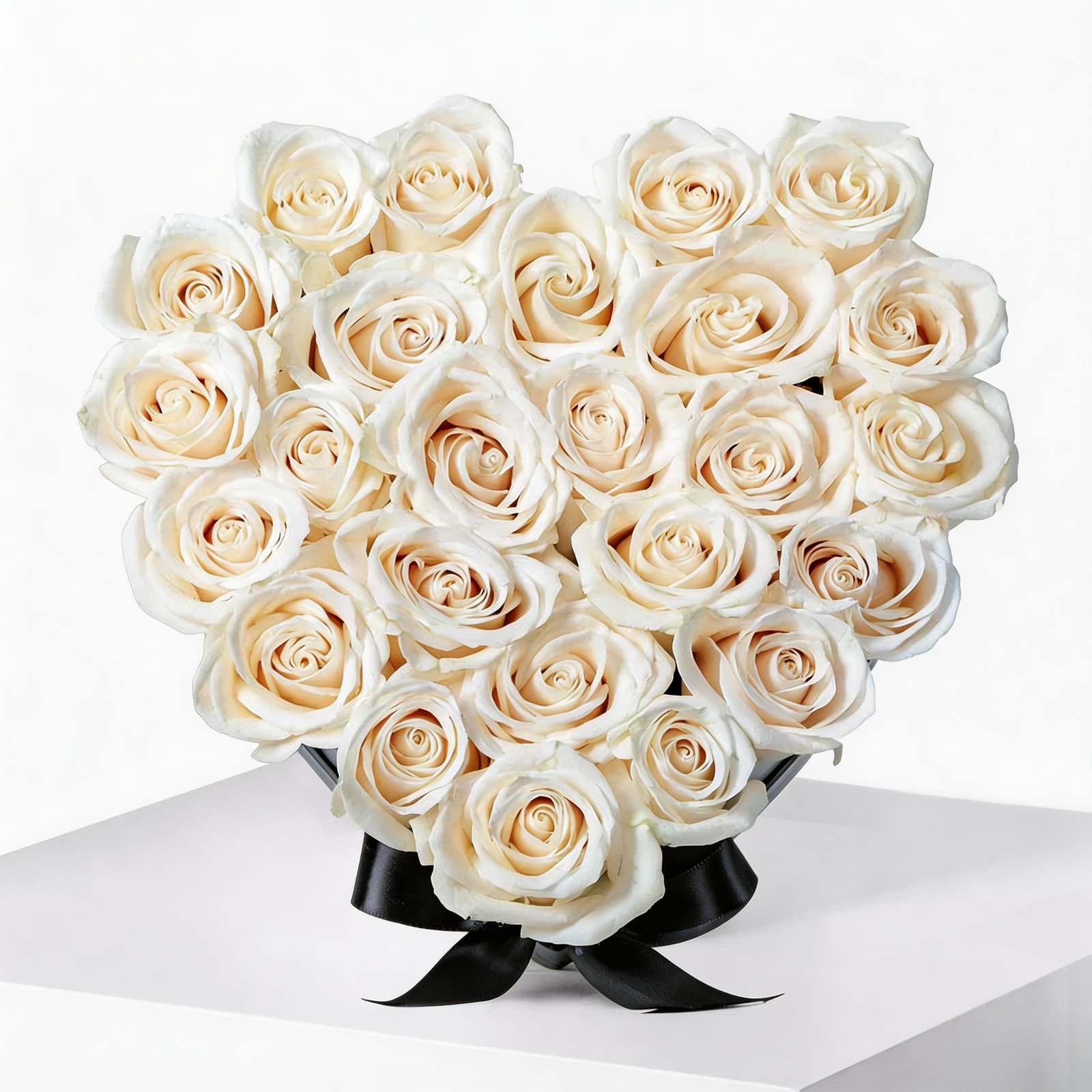 Elegant Heart-Shaped Floral Box Arrangement
