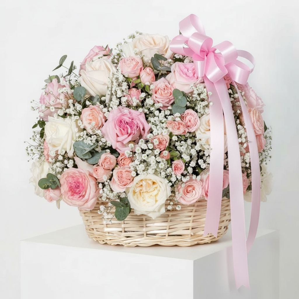 Adelle Floral Elegance Basket Arrangement