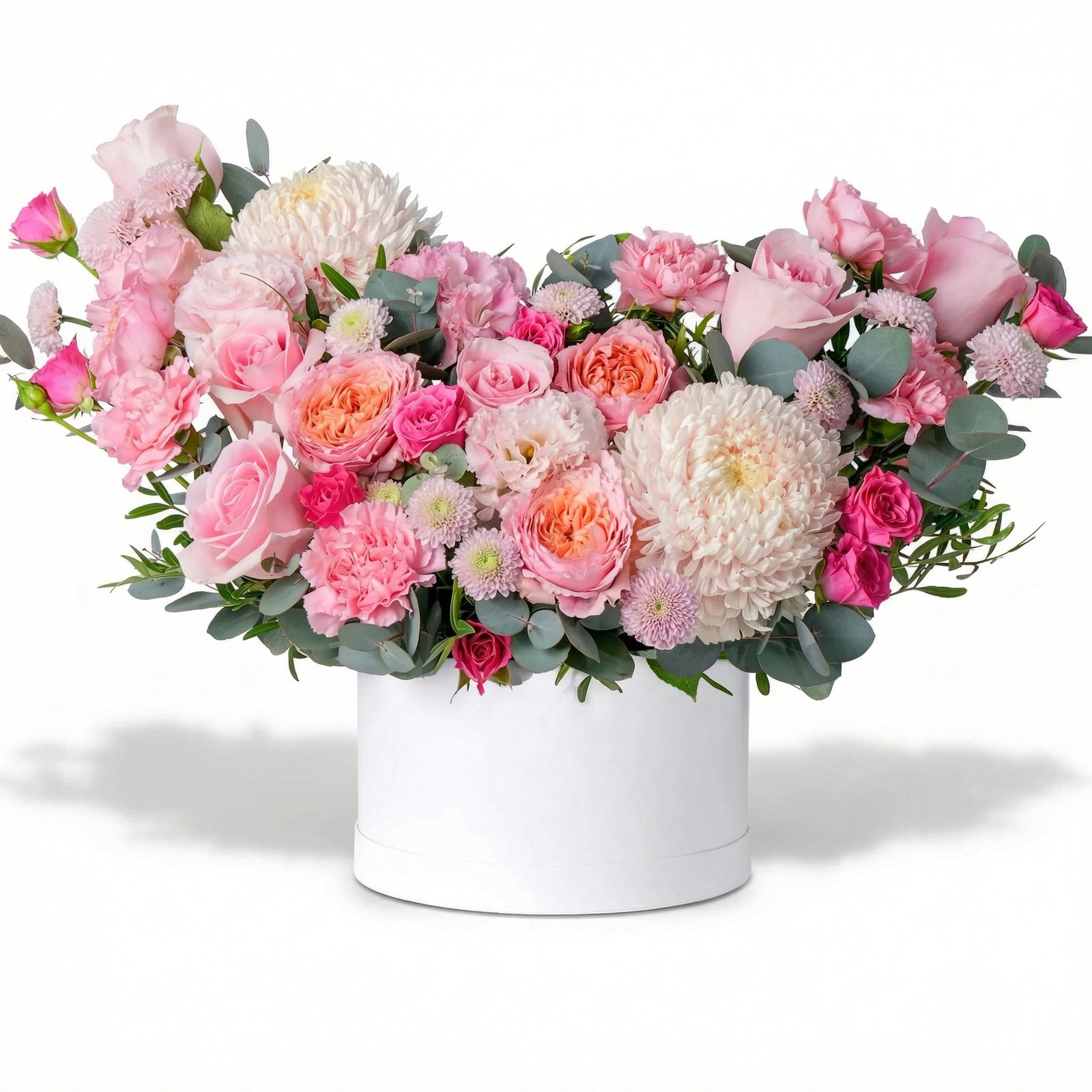 Elegant Pink Floral Hatbox for Birthday Celebration