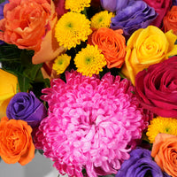 Vibrant Birthday Floral Arrangement in Modern Vase