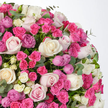 Graceful Pink and Lavender Rose Display