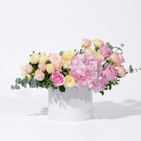 Petite Pink Florence Floral Hatbox Arrangement