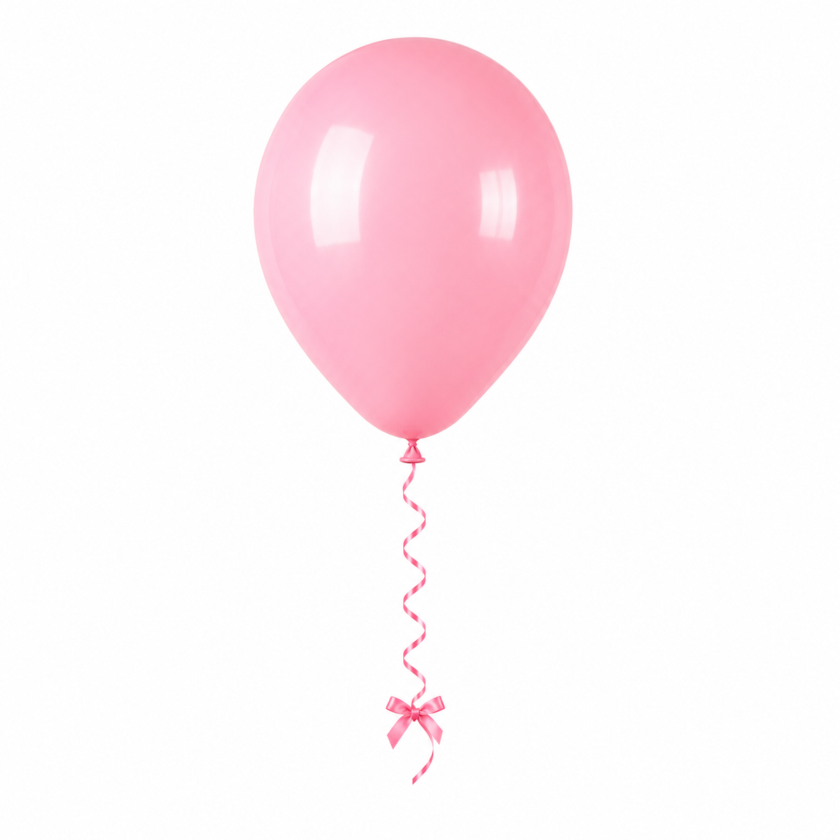 Premium pink helium balloon with ribbon for same day delivery in Kuwait