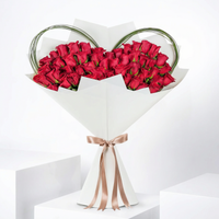Aurora – Hand-Tied Bouquet of 50 Long-Stemmed Red Roses