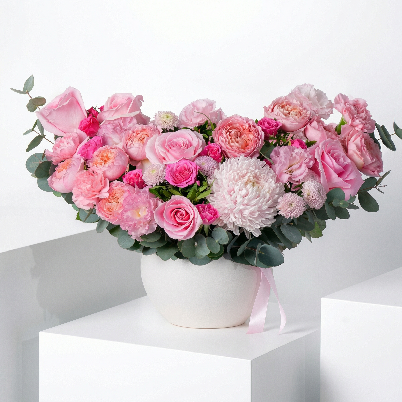 Blush Harmony Floral Vase Arrangement