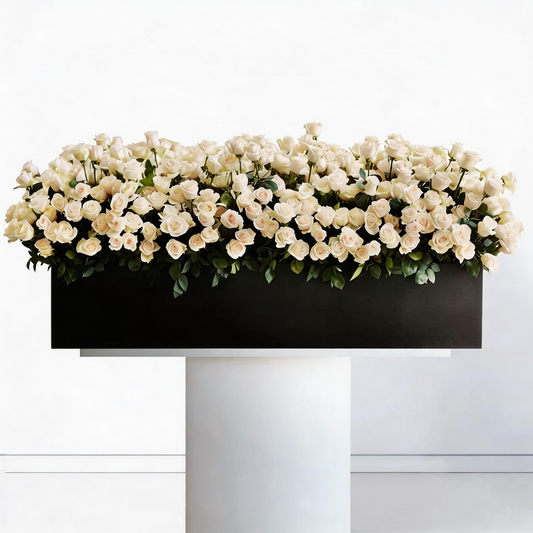 Elegant 999 White Rose Grand Bouquet